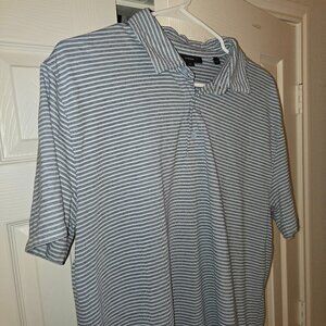 NWOT Vince Polo light blue striped Large